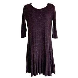 Anthropologie Dolan Boho A-Line Space Dyed Dress Burgundy Size S Indie Twee